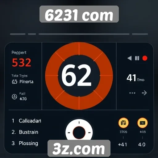 Interface do usuário do 6231 com em avaliação
